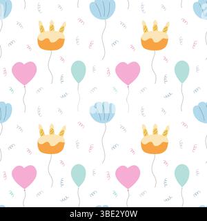Birthday balloons different shapes Stock Vector