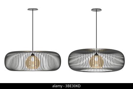 3d render Modern chandelier. isolated on background Stock Photo