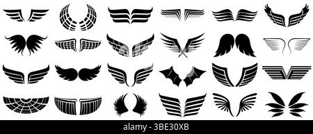 Wings shapes collection - vector illustration Stock Vector