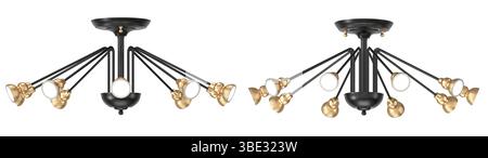 3d render Modern chandelier. isolated on background Stock Photo