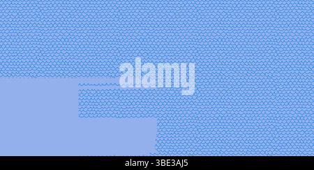 Vector seamless background with Irregular hand drawn wavy lines. Abstract fish scale seamless pattern in blue colors. Perfect for wallpaper, packaging Stock Vector