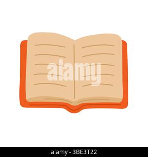 Open book vector illustration, perfect for educational themes, literature projects, or online learning. Trendy design with a minimalist touch for web Stock Vector
