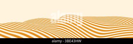 Pasta background pattern with ramen spaghetti. Vector line Italian noodle. Abstract wave texture with yellow lines. Illustration of Chinese gourmet Stock Vector