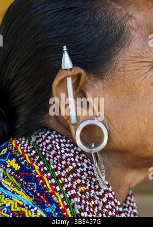 Tripura tribe woman with traditional necklaces and earrings, Chittagong ...