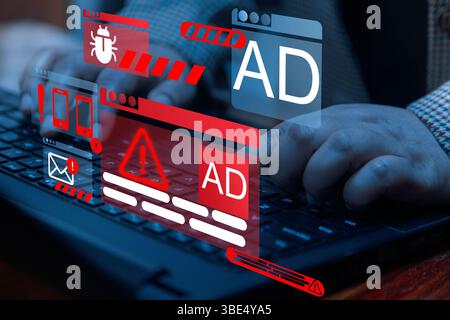 Malware data breach Stock Photo