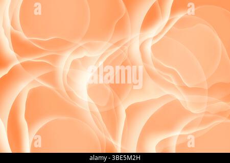 This image features a soothing abstract background with fluid, wavy forms in various shades of orange, creating a dynamic yet tranquil visual effect. Stock Photo