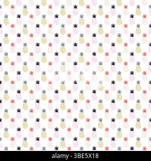 Seamless pastel pineapple pattern for fabric and digital designs Stock Vector