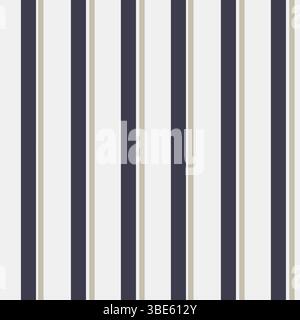 Vertical stripe pattern in neutral tones beige gray and white fabric texture Stock Vector