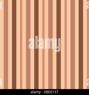 Subtle brown and peach vertical stripe pattern seamless texture background Stock Vector