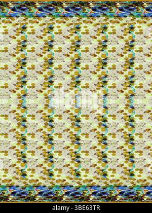 Elegant damask pattern in blue and black seamless repeat textile design Stock Vector