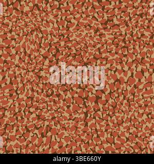 Abstract red and brown leopard print seamless pattern texture background Stock Vector