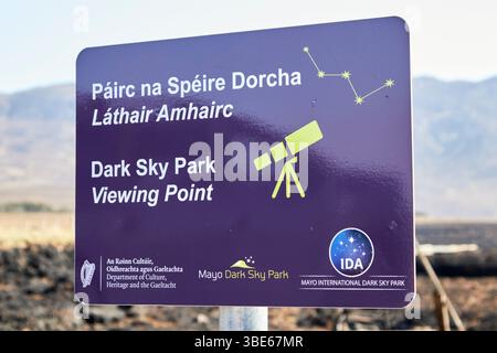 mayo international dark sky park viewing point ballycroy national park county mayo republic of ireland Stock Photo