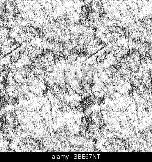 Abstract black and white grunge texture seamless pattern background Stock Vector