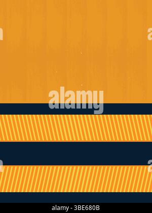 Abstract design featuring gold and navy blue horizontal stripes with diagonal lines Stock Vector