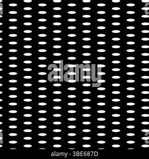 Abstract seamless pattern of elliptical holes on black background Stock Vector
