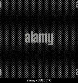 Close up detailed view of a black fabric with tiny regularly spaced white dots pattern Stock Vector