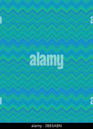 Abstract teal and green chevron pattern seamless texture background Stock Vector