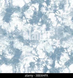 Abstract seamless pattern dusty blue tie dye watercolor texture background Stock Vector