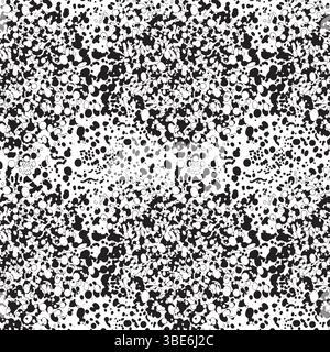 Abstract black and white speckled pattern seamless texture design Stock Vector