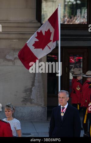 Prime Minister Mark Carney and his wife Diana Fox Carney attend the
