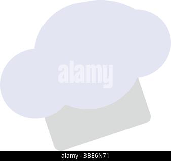 Cloud with paper shape. Vector Stock Vector
