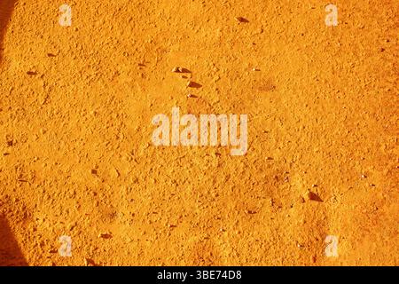 Rust on a metal flat dish. Natural oxidation. Stock Photo