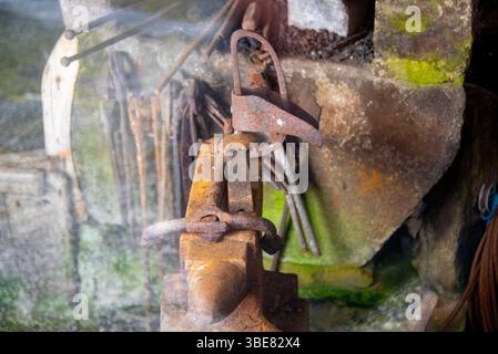 An Antique Rusted Industrial Anvil Stock Photo