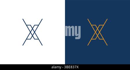 modern and sophisticated letter X initials logo design Stock Vector
