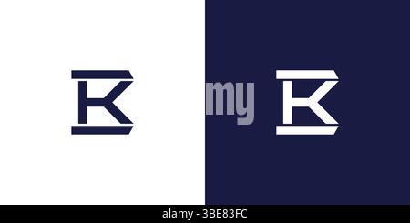 Modern and unique  BK  logo design Stock Vector