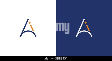 Modern and unique AI logo design Stock Vector