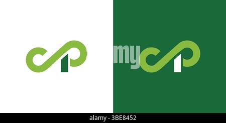 The infinity logo CP modern and natural Stock Vector
