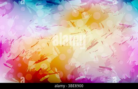 Colorful Abstract Splashes with Soft Light Effects Stock Vector