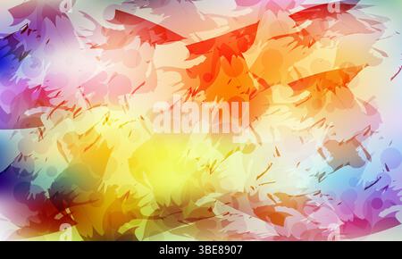 Colorful Abstract Splashes with Soft Light Effects Stock Vector