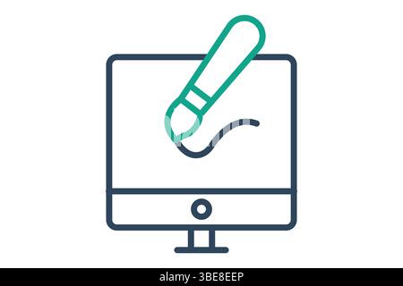 Design icon. line icon style. icon related to brand. business elements vector illustration Stock Vector