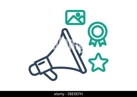 Campaign icon. line icon style. icon related to branding. business elements vector illustration Stock Vector