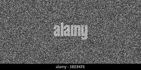 TV noise dot grain background with static screen television effect, vector stipple texture. TV noise grain background with dark black and white dots pattern, video signal pixels and sand particles Stock Vector