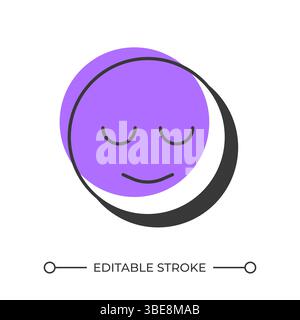 Mood offset shadow line icon Stock Vector