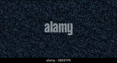 Digital technology data background made of dark blue round pixel pattern. Vector illustration. Stock Vector