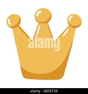 Cartoon king crown isolated. Icon symbol Stock Vector