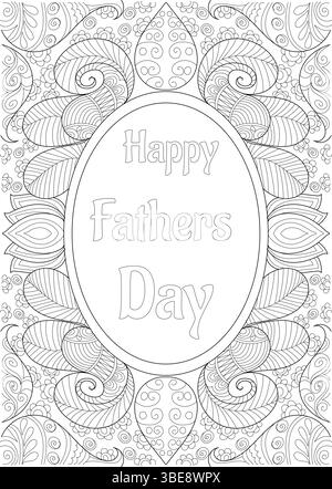 Happy Fathers Day Coloring Page for Kids Stock Vector Image & Art - Alamy