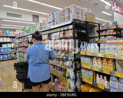 Japanese Grocery Shopping Stock Photo