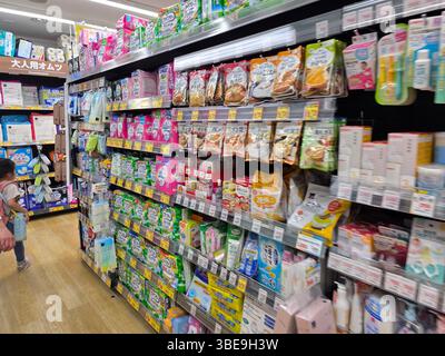 Japanese Grocery Shopping Stock Photo