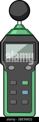 sensor noise level meter cartoon vector illustration Stock Vector Image ...