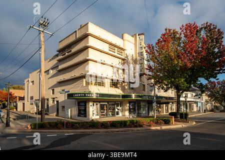The 1939 built German Expressionist style/ Art Deco, Liberty Theatre in Yass, New South Wales, Australia Stock Photo