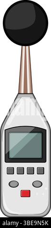 calibration noise level meter cartoon vector illustration Stock Vector ...