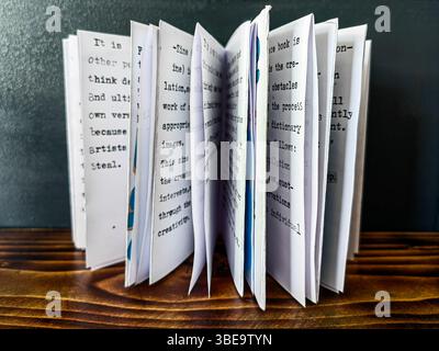 Folded Words: Zine in Motion Stock Photo