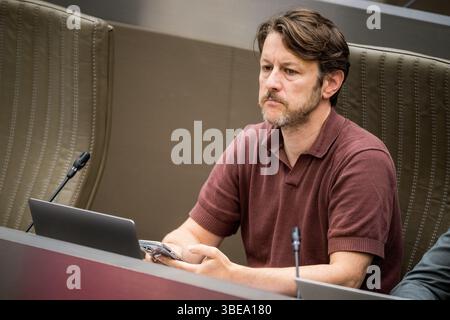 Brussels, Belgium. 28th May, 2025. Vooruit's Frederik Sioen pictured during a plenary session of the Flemish Parliament in Brussels, Wednesday 28 May 2025. BELGA PHOTO JASPER JACOBS Credit: Belga News Agency/Alamy Live News Stock Photo