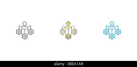 Project management icon collection. Time management and planning concept. Solid icon set. Stock Vector