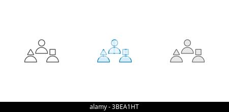 people icon linear, team leader icon, team leader icon illustration, team leader vector icon simple and modern linear design. Flat symbol Stock Vector