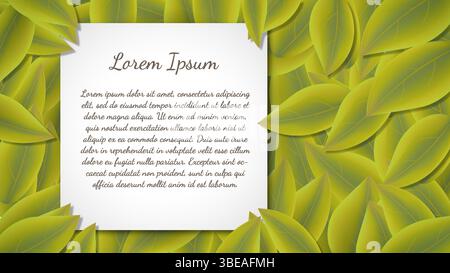 Botanical Frame Template with Blank Space Stock Vector